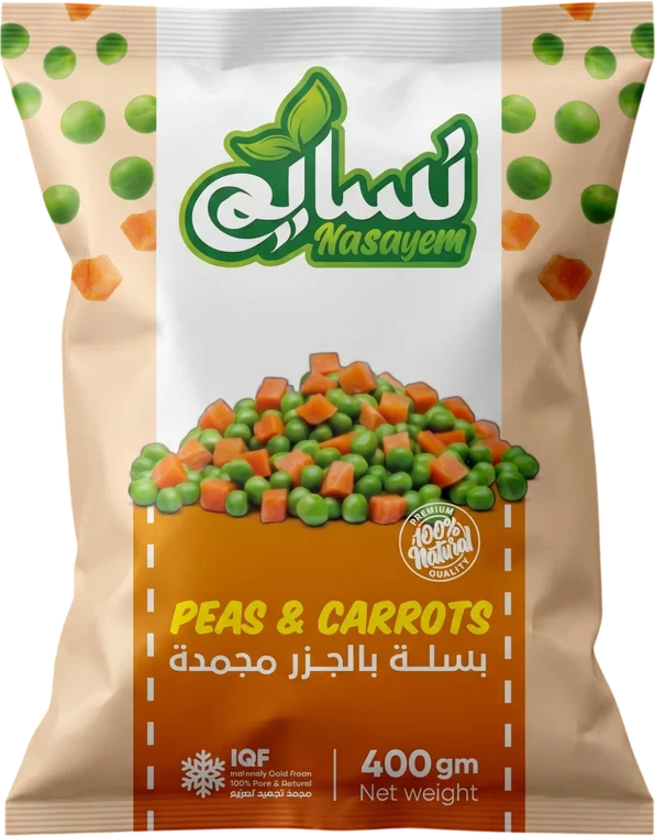 Nasayem pack – Pack Peas Carrots Nasayem Peas & Carrots retail bag, 400 g